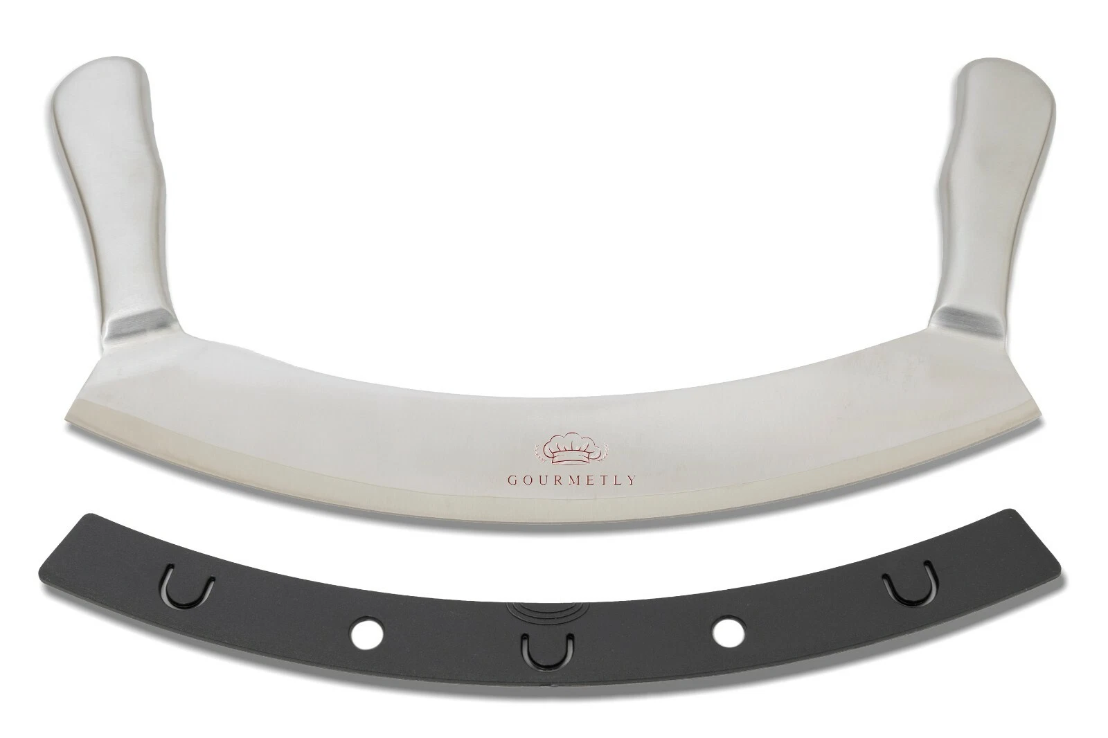 Mezzaluna Chopper, Pizza Cutter, Super Sharp Blade Double Handled
Opens in a new window or tab