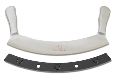 Mezzaluna Chopper, Pizza Cutter, Super Sharp Blade Double Handled