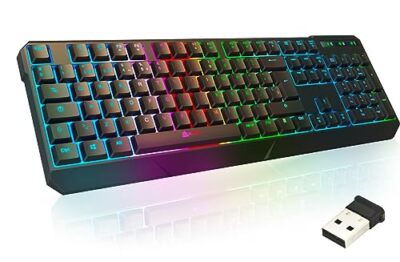 KLIM Chroma Wireless Spanish Español Keyboard Teclado inalámbrico  Gaming