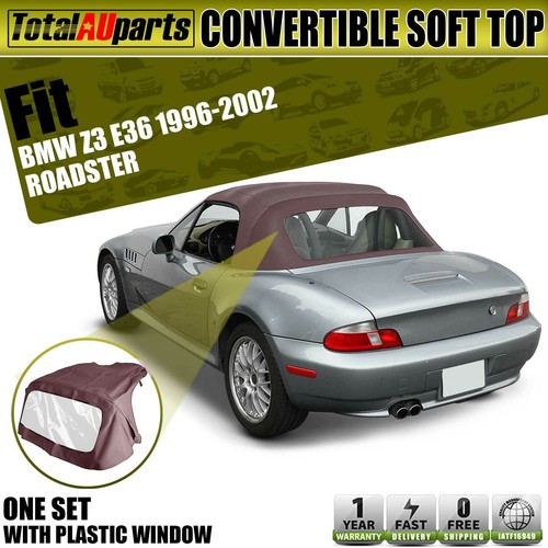 Handmade BMW Z3 1996-2002 Convertible Soft Top Replacement & Plastic Window Haartz Saddle Pinpoint Vinyl - Israel