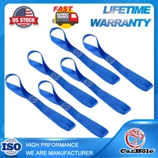 6 Pcs Soft Loop Tie Down Straps Lashing Heavy Duty Motorcycle Handlebar 4500LBS