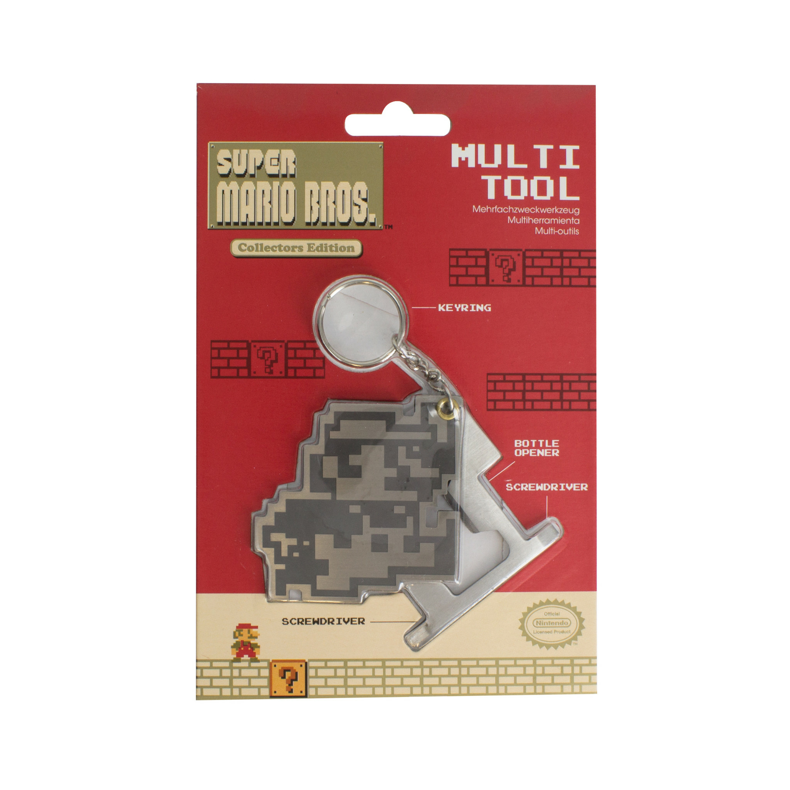 Super Mario Bros. Pixel Key Ring Bottle Opener Screwdriver 3