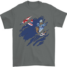 Torn Flag Tristan da Cunha Mens T-Shirt 100% Cotton