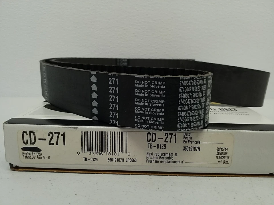 Ремень ГРМ CD-271 Mileage Maker автомобильный двигатель сделано в Словении - Изображение 3 из 4