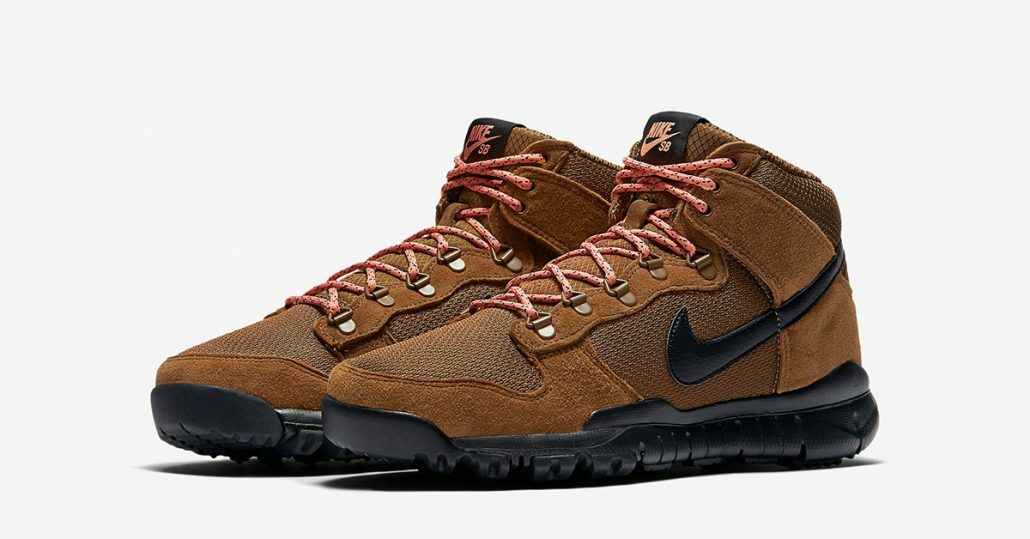 nike sb dunk high boot brown