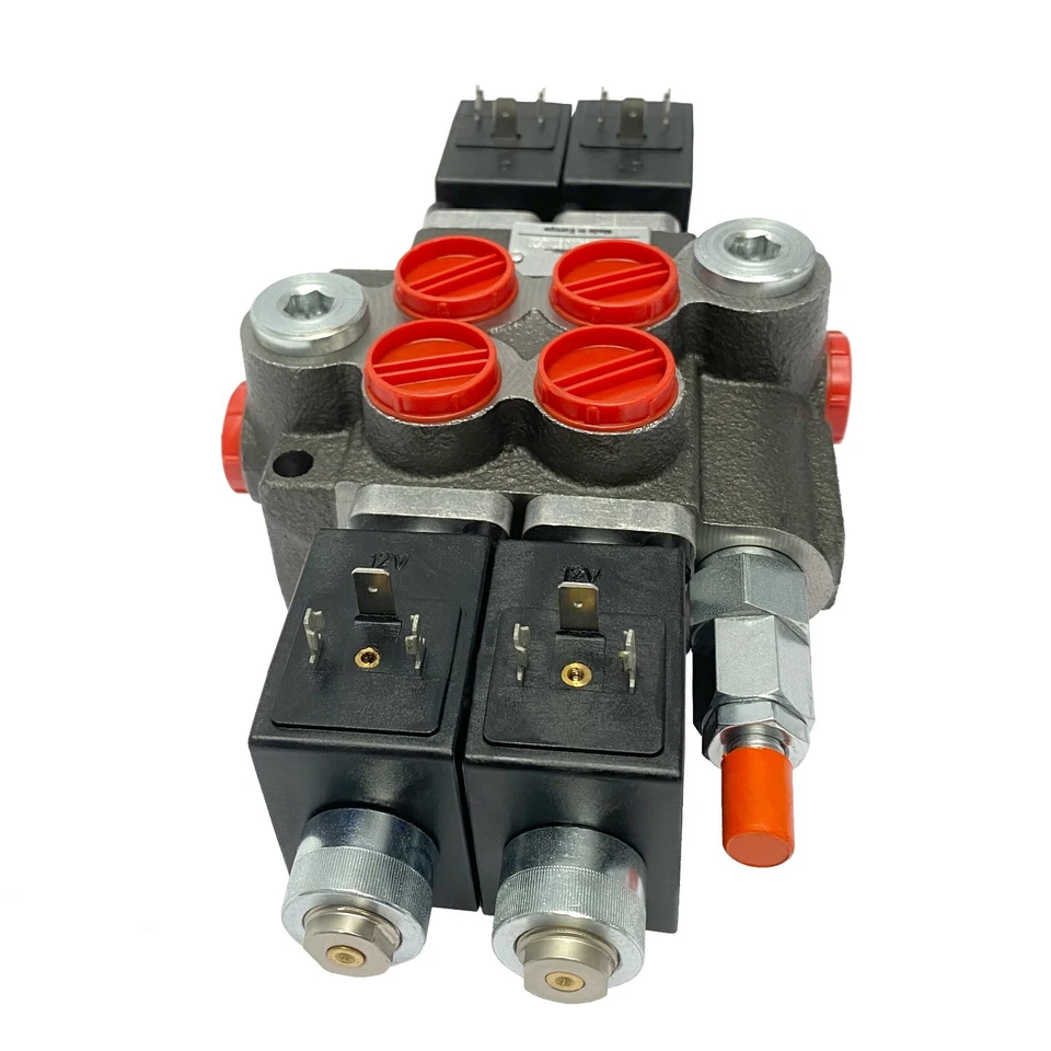 2 Spool Solenoid 12V DC Hydraulic Control Valve Double Acting 13 GPM 3600 PSI - Image 4 of 4