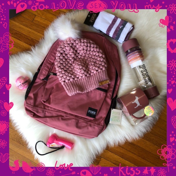 Victoria's Secret Pink Backpack Love Pink Book Bags School