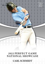 Carl Schmidt 10 ct lot 2022 Leaf Perfect Game Nike All American Rookies