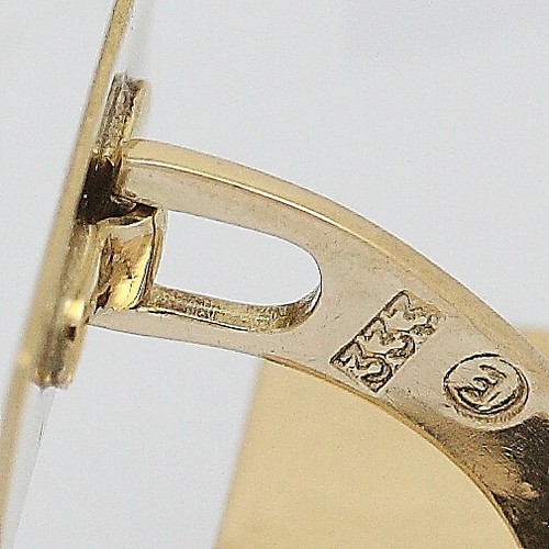 ♦♦ Manschettenknöpfe in 8 kt 8k 333 er Gelb Gold mit Streifen Manschetten Knöpfe - Bild 8 von 9