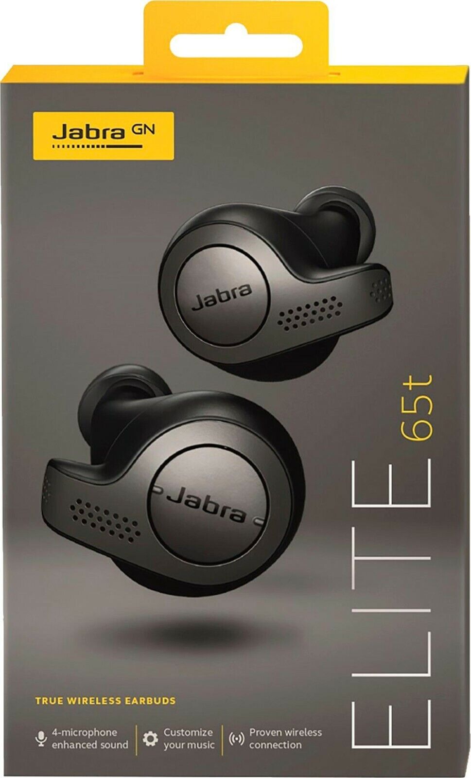 JABRA ELITE 65T TRUE WIRELESS EARBUD HEADPHONES - TITANIUM BLACK