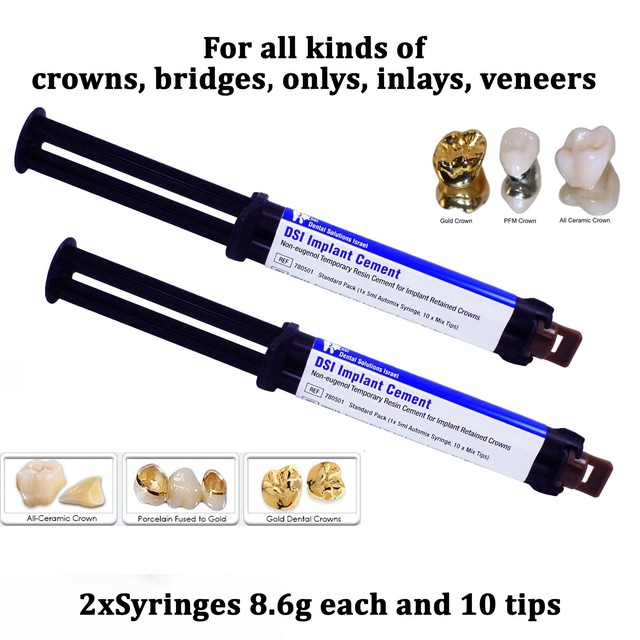 2 Dental Implant Cement Crown Bridge Veneers Onlays Inlays Automix Self