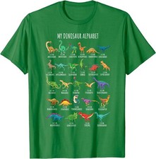 Types Of Dinosaurs Alphabet A-Z ABC Identification Unisex T-Shirt