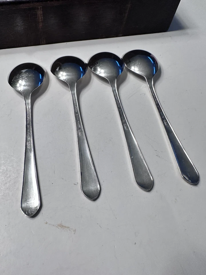 4 colheres de prata International Wm Rogers CALIFORNIA BLOSSOM 7” 1941 - Imagem 3 de 4