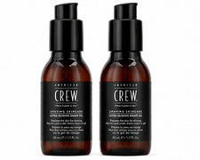 AMERICAN CREW FOR MEN ULTRA GLIDING SHAVE OIL 1.7 OZ 2 Pack No Box