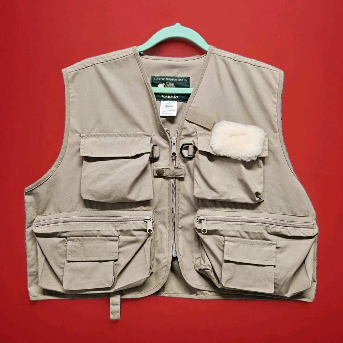 Gilet De Pêche Orvis Kaki Vintage - Taille S, Multi Poches, Homme
