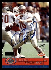 2001 Pacific #460 Chris Weinke Auto Rookie Florida State Seminoles
