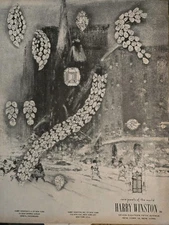 1967 Harry Winston diamond bracelet earrings ring pin jewelry vintage ad