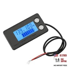 Waterproof Battery Meter, DC 8-100V Auto Battery Capacity Tester Gauge Blue