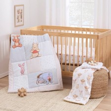 Winnie the Pooh Disney Sweet Hugs Crib Set - 3pc: Fitted Sheet,