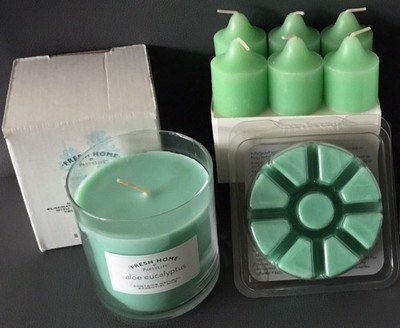 Partylite ALOE & EUKALYPTUS - Wachspaket, Fresh Home, inkl. Votiv, mega rar