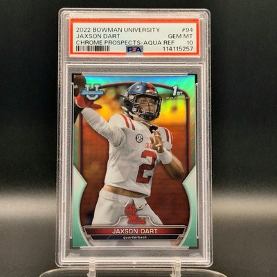 Jaxson Dart PSA 10 Aqua Refractor /299 Chrome Prospects #94 2022