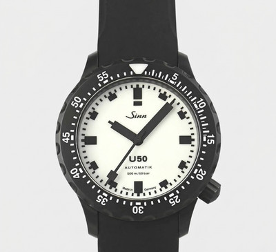 Sinn U50.S.L Black DLC TEGIMENT Automatic Diver Watch 500 Pcs Mint w/New Strap