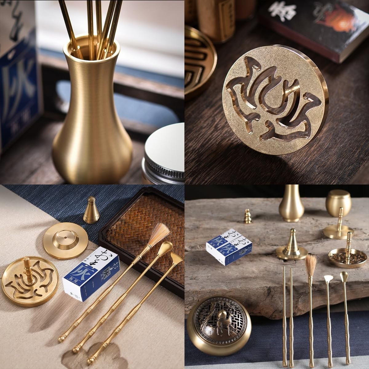 Chinese Incense Burner Kit, Powder Incense Burner,Incense Mold Tool Kit Pure ...