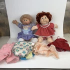 2 Vintage Cabbage Patch Dolls With Clothes Lot