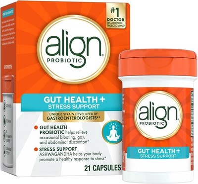 Align Probiotic Digestive De-stress Probiotic for Women and Men with Ashwagan...