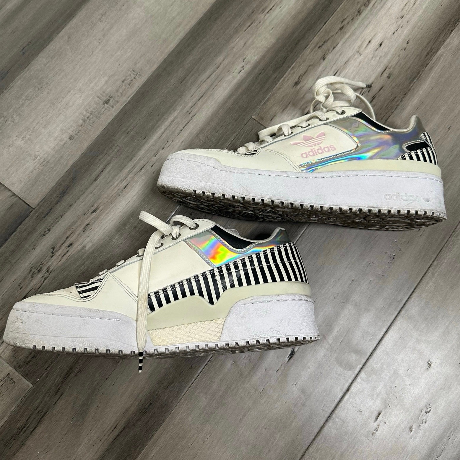 Adidas Forum Bold I Love Dance Sneakers Striped Women’s 9.5 image 3