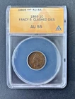 1865 INDIAN HEAD CENT ANACS AU55 FANCY 5 - 1C