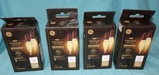 lot of 8 BULBS GE Vintage Style LED Amber Glass 60 w 400 LUMENSS Candelabra Base