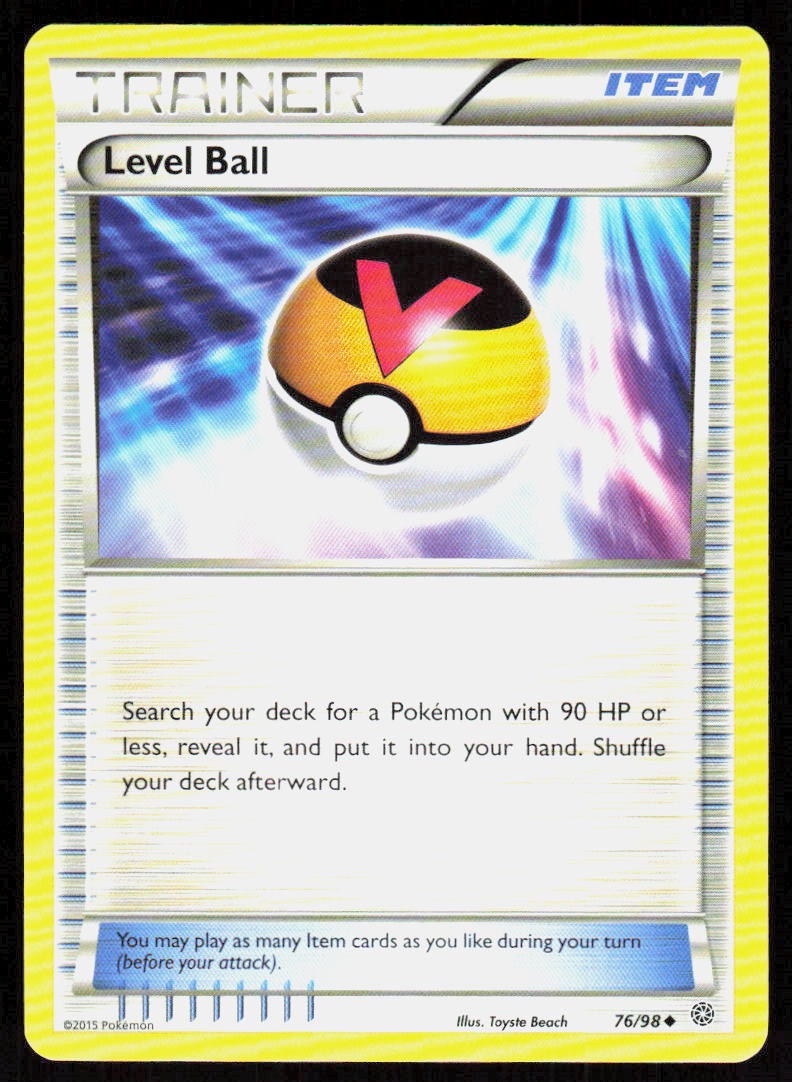 Level Ball 76/98 Uncommon Ancient Origins Pokemon Lightly Played