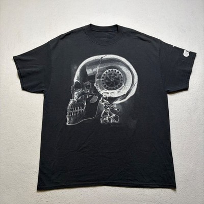 Boost Freak T-Shirt Mens XL Black Turbo Skull X-Ray Graphic Vintage Y2K Tee