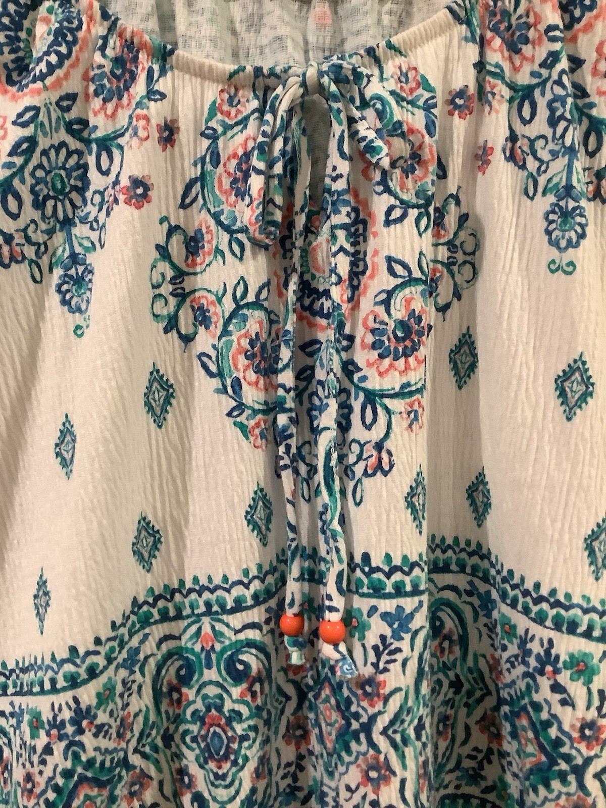 Basic Editions Multicolor Stretch Boho Blouse Siz… - image 2