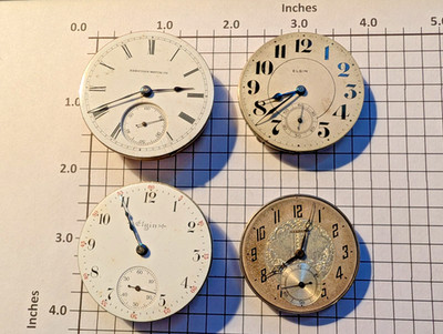 SBA2 - (4) Pocket Watch Movements (3 Running)