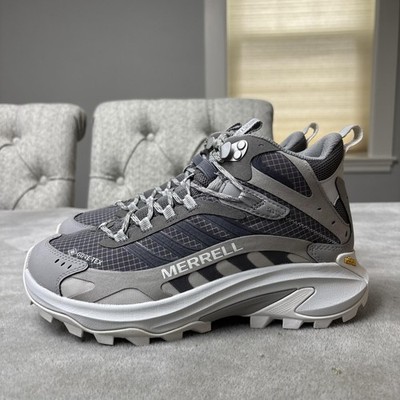 Merrell Moab Speed 2 Mid GTX Shoes Womens Size 8.5 Gray Charcoal Gore-Tex Vibram