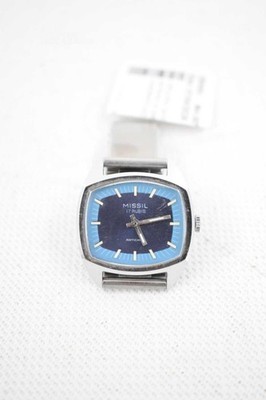 Armbanduhr Missil 17rubis Antishoc Handaufzug blaues Zifferblatt