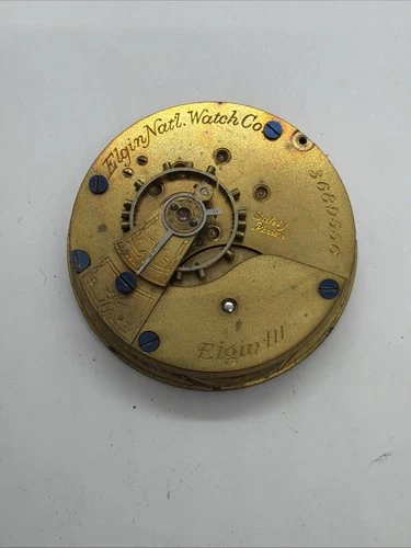 Elgin Gilt Gold Grade 96 antique 18s Hunting Case movement only Runs Some 907