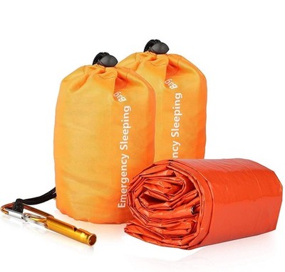 Notfallschlafsack, 2er Pack wasserdichte Survival Bags