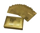 Gold Plated Playing Cards Poker Deck Gift Waterproof EURO Money Cards