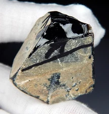 146.1ct Unheated Rainbow Fire Obsidian Natural Mined Rough Knap Facet Grade USA