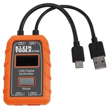 Klein Tools ET920 USB Power Meter, USB-A and ...