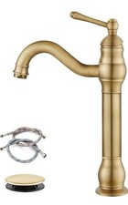 360 Swivel Antique Brass Bathroom Vessel Sink Faucet Single Handle One Hole ...