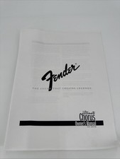 Vintage Original Fender Ultimate Chorus Amplifier Owner's Manual