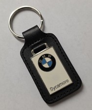 BMW MAIN DEALER LEATHER AND METAL KEYRING. FOB. SYCAMORE BMW. 1 2 3 4 5 M SERIES