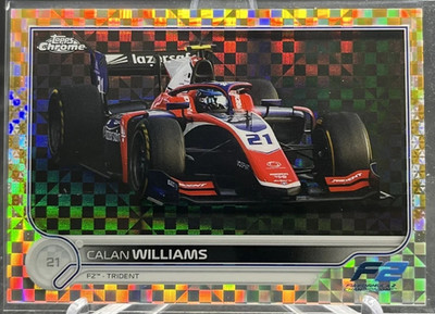 2022 Topps Chrome Formula 1 F1 F2 Calan Williams Gold Checker 36/50 #146