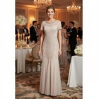 034. NWT Adrianna Papell Nude Beaded Gown - Godets pleats - Size 16 - MSRP $329 — photo 2