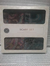 Modern Expressions Scarf Set Of Two 68.9" X 27.5" 100% Polyester New
