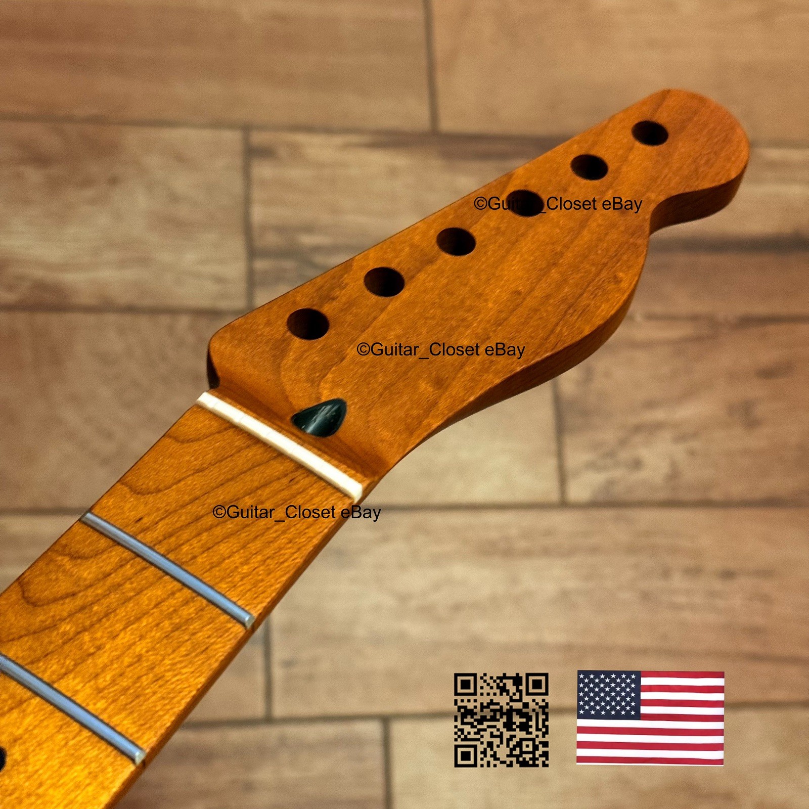 Roasted Maple Tele Neck Satin Telecaster Fits Warmoth & Fender Body TM0K 